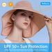 Ruqizhi Sun Hats For Women With Neck Flap Ponytail Hole Women Sun Hats Rollable UV Protection Fishing Hats Wide Brim UPF 50+_viptrois.com