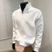 Men's Clothing Patchwork Pullover Sweatshirt Loose Fit Versatile Stand Collar Thermal Cotton Blends T-Shirt_viptrois.com