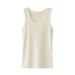 Men's Clothing Retro White Heavyweight Ribbed Shoulder Fitness Vest 100% Cotton Sports T-Shirt For Men For Formal & Casual_viptrois.com