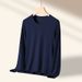 50S Cotton Spring And Autumn 2026 New Men's Long-sleeved T-shirt Bottoming Shirt Thin High-end Versatile Top_viptrois.com