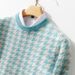 Loom 2024 Autumn Winter New Men's Clothing Houndstooth Knitted Casual Wool European American Plus Size Sweater_viptrois.com