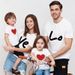 Parent Child Outfit Summer Style Family Of Three Or Four Family Outfit Trendy Love Seaside Vacation Large Size Baby Short Sleeved T Shirt_viptrois.com