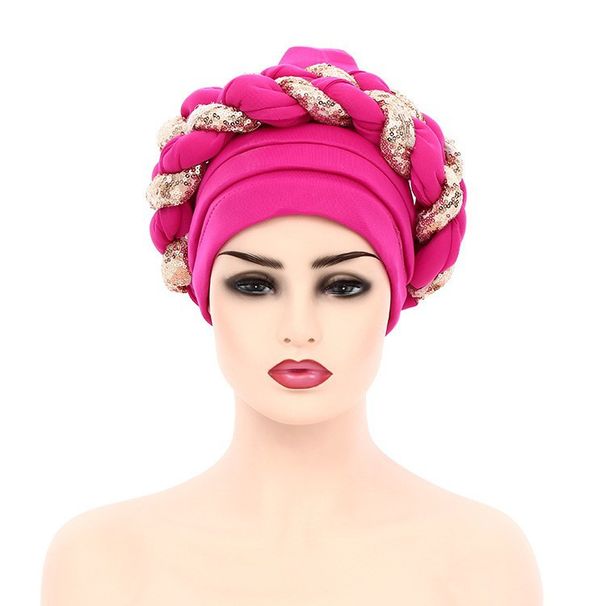 New Space Layer Sequin Braid Hat Fashion African Hat Simple Win Hat Industry_viptrois.com
