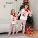 Christmas deer letter Snowflake Christmas family dress printed home dress pajamas_viptrois.com