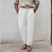 Breathable Cotton Linen Men's Casual Pants - Loose Fit Summer Trousers With Comfort Stretch For Outdoor Sports & Daily Wear (S-5XL)_viptrois.com