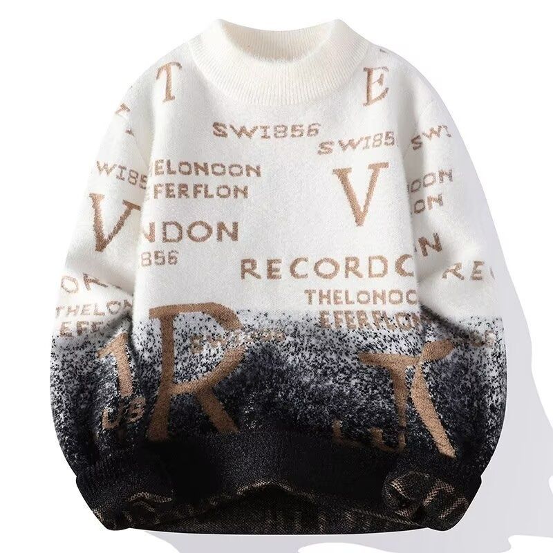 Pure Half Turtleneck Sweater For Men, Autumn And Winter, Solid Color, Casual Base Layer, Japanese Style, Trendy, Simple,_viptrois.com