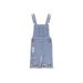 Men's Clothing Casual Fashion Ripped Denim Bib Shorts_viptrois.com