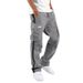 Men's Clothing Drawstring Pocket Color Patchwork Pants_viptrois.com