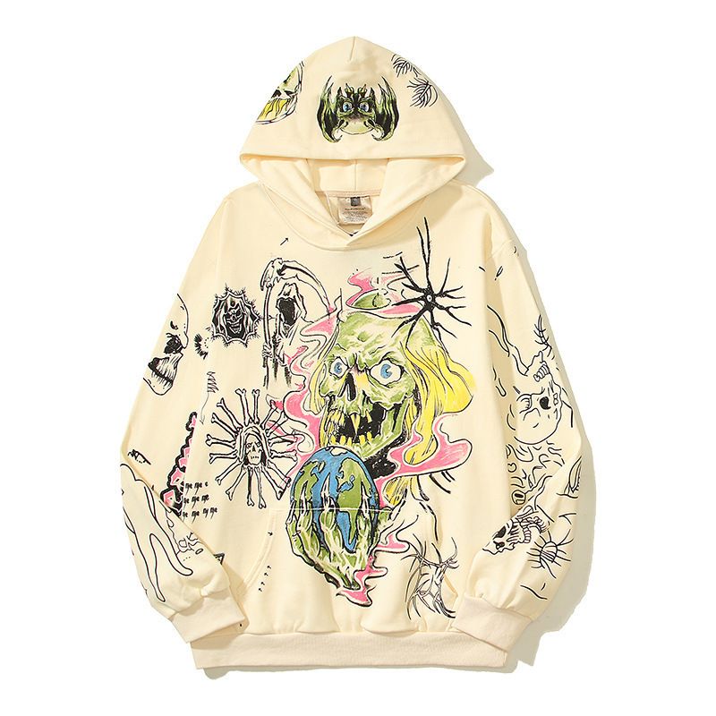 "Men's Oversized Pullover Hoodie - High Street Fashion Essential With Drop Shoulder Design"_viptrois.com