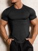 Sports Compression T-Shirt For Men Quick Drying Fitness Short Sleeve Running Training Suit New_viptrois.com