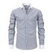 Men's Collar Stretch Non-Iron Dress Shirt - Breathable & Wrinkle-Resistant Polyester Business Casual Shirt For Office & Daily Wear_viptrois.com