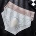 Pulse Cross-Border Foreign Trade Men's Underwear 3D Bulge Sexy Letter Semi-Transparent Ice Silk Hollow Lace Thin Triangle_viptrois.com
