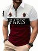 Men's 3D Digital Print Lapel Polo Shirt High End Business Trendy Brand Zipper Summer Top_viptrois.com