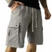 Men's Casual Tactical 5-Point Shorts Style Outdoor Workwear Loose Fit Cotton Linen Bamboo Blend Stretch For Sports_viptrois.com