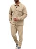 Men's Clothing European And American Autumn And Winter Casual Men's Lapel Long Sleeved Top Cardigan Single Breasted Solid Color Slim Jacket_viptrois.com