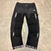 Men's Clothing Men's Denim Cargo Pants, European And American Fashion, Popular On Instagram Style, Stretch Patch Denim Layered Flared Pants 010_viptrois.com