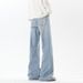American Retro Washed Distressed Jeans For Men, Trendy New Style, Vibe High Street, Slimming, Slightly Flared_viptrois.com