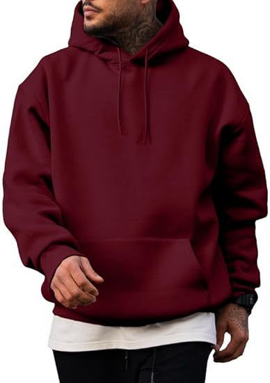 Men's Hooded Sweatshirt -Vintage Style Pullover Hoodie, Soft Cotton Blend, Comfort Fit, Streetwear Essential For Casual Wear_viptrois.com