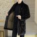 Men's Clothing Reversible Faux Mink Fur Coat – Double-Faced Winter Jacket With Notch Lapel & Thickened Lining (White/Black/Green/Brown, M-XXXXL)_viptrois.com