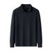 Double-Sided Thermal Base Shirt Men, Half-Zip Winter Warm Stand Collar Long Sleeve T-Shirt, Casual Versatile Sweatshirt_viptrois.com