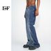 Men's Clothing New Arrivals Korean Style Contrast Tie Dye Gradient Flared Jeans For Men And Women_viptrois.com