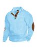 Fit Men's Stand Collar Sweater - Long Sleeve Jacquard Knit Pullover For Urban Outdoor (S-5XL)"_viptrois.com