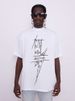 Original Creative Formula Lightning Printing American Small Round Neck Retro Style Niche Design Summer Loose Short-sleeved Top_viptrois.com