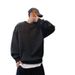 Huamian 2026 Autumn And Winter Round Neck Steel Printed Deerskin Fleece Sweater Male Students Ins Solid Color Loose Fake Two-piece Top_viptrois.com