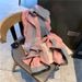 Korean version scarf women's shawl autumn winter simple and atmospheric color blocked thick warm double-sided_viptrois.com