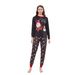 Christmas Santa Snowman Snowflake letters Christmas family suit printed homewear pajamas_viptrois.com