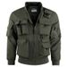 Men's Clothing Men's Multi-Pocket Bomber Jacket - Windproof & Durable Workwear Coat For Spring & Autumn (Military Green, Khaki, Navy, Black)_viptrois.com