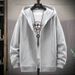 Men's Clothing Hooded Cardigan Sweatshirt Solid Color Men's Style Spring And Autumn Jacket New Style Trendy Brand Simple And Versatile Top Coat_viptrois.com