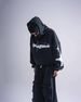 Men's Gothic High Neck Hoodie With Foam Letter Print - Y2K Retro Streetwear Pullover For Casual Wear_viptrois.com