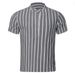 Men's Clothing Striped Casual Men's Shirtt Short Sleeved Shirt_viptrois.com
