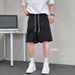 Men's Breathable Cargo Shorts With Cooling Eyelets - Lightweight Quick-Dry Polyester, Relaxed Fit For Summer Outdoor Activities_viptrois.com
