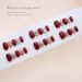 Beauty & Health Handmade Prefabricated Cat's Eye Three Dimensional Red Bow Colorful Glitter Wearable Nails 30 Pieces_viptrois.com