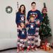 Christmas Santa Claus Snowflake letters Christmas Family suit printed homewear pajamas_viptrois.com