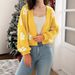 Men's Floral Jacquard Wool Cardigan - 2025 Autumn Winter Short Knit Sweater | Street Fashion (Black/Gray/Beige)_viptrois.com