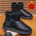 SHLIANG Winter Snow Boots Men High Top Fluffy Boots High Quality Waterproof Leather Boots Fashion Outdoor Men Non-Slip Ankle Boots X0079_viptrois.com