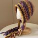Hand wool Children's new winter color tassel Fried Dough Twists ear protection warmth Dopamine knitted hat tide_viptrois.com