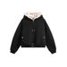 Winter Mountain Carving Hooded Sweater Cotton-padded Jacket Men's American Retro Deconstruction Loose Piled Thickened Cotton Jacket Trend_viptrois.com