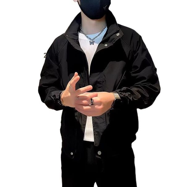 Spring And Autumn Men's Trendy Brand Workwear Jacket Hot Item Stand Up Collar Jacket Top For Men_viptrois.com