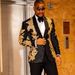 Men's Clothing High Quality Gold Sequin Applique Suit Suit Casual Blazer Singer Performance Costume_viptrois.com
