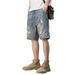 Manufacturer Wholesale American Retro Ripped Denim For Men, Loose Fit, Japanese Style, Trendy, Versatile, Cool And_viptrois.com
