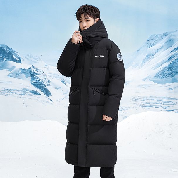 Winter New Snow Mountain Gradient Thickened Warm Long Loose Hooded Men And Women's Matching White Duck Down Jacket_viptrois.com