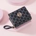 Wallet Women's Short Female Wallet Cross Border New Tri Fold Zipper Coin Purse Simple Fashion Old Pattern Card Bag_viptrois.com