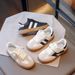 Children's Shoes Spring And Autumn New Black And White Sneakers For Boys And Girls Casual Non Slip Soft Soled Sports Shoes_viptrois.com