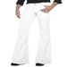 Men's Clothing Solid Color Daily Casual Elastic Slim Retro Flared Pants_viptrois.com