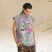Street Fashion 300g Printed Hand-Washed Raglan Sleeveless T-Shirt_viptrois.com