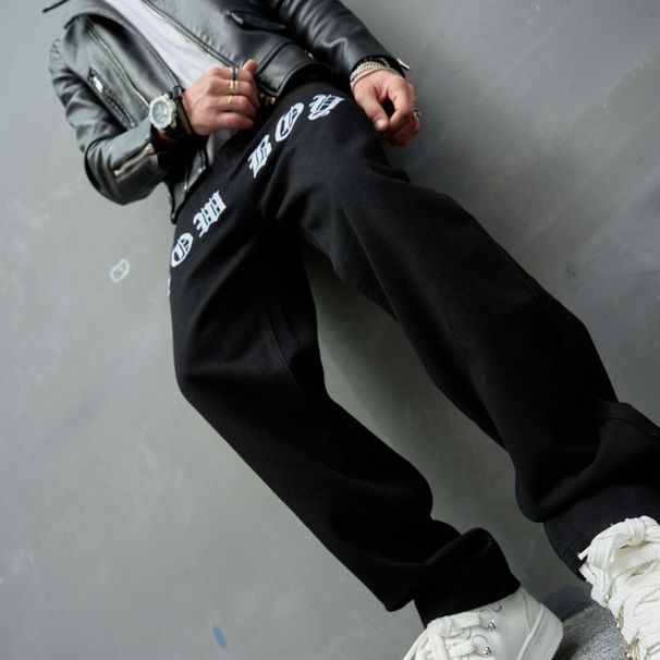 Man's clothing Retro casual jeans Men's trend slacks High street wide-leg pants_viptrois.com